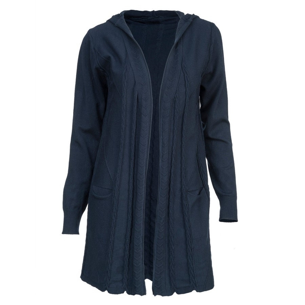 BRAIDED CARDIGAN- NAVY   NWT